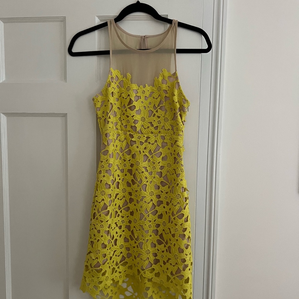 Lovers and friends yellow lace dress